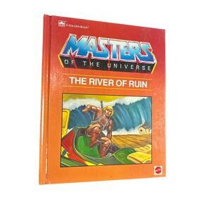 1984- Childrens Book- Yellow Orange- Masters of the Universe The River of Run